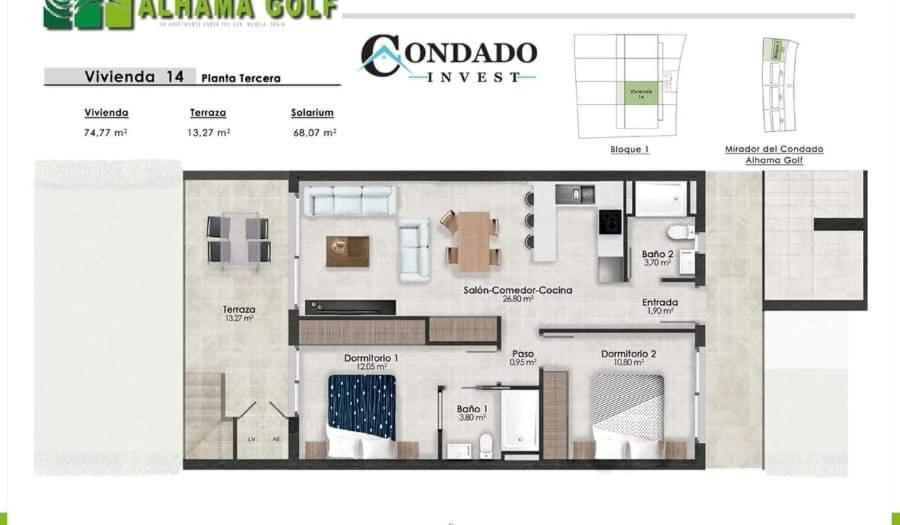 Condado De Alhama Resort , Mirador Apartment ムルシア エクステリア 写真